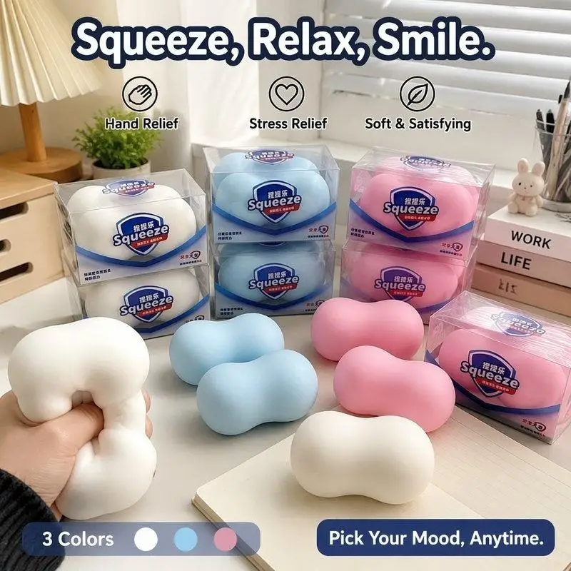 Handmade ASMR Imitation Soap Stress Toy Crunchy Soft Fidget Toy for School Students Stress Relief Casual Play