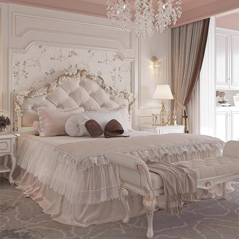 

Unique White European Double Bed Design Minimalist Japanese Pliable Double Bed Frame Wooden Pliable Cama Individual Furniture