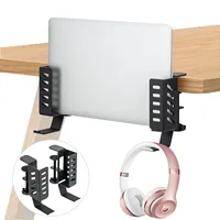 Desk Side Laptop Mount,Hanging Laptop Holder for Office Home Clamp on Desk Side Storage Organizer for Laptops Desk Organizer