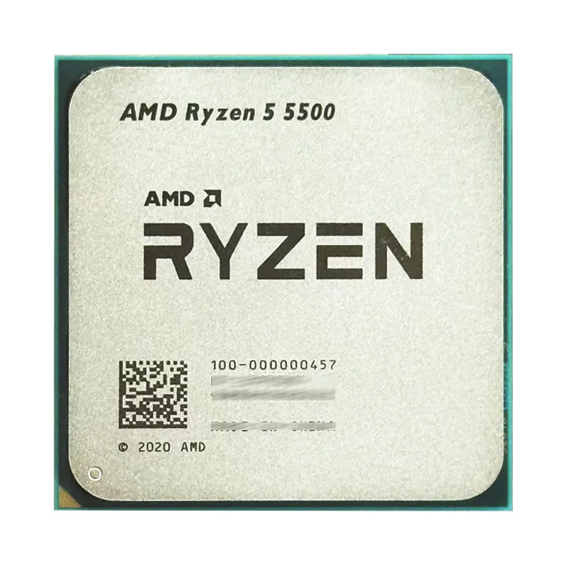New AMD Ryzen 5 5500 R5 5500 3.6 GHz 6-Core 12-Thread CPU 7NM L3=16M 100-000000457 Socket AM4 but without cooler