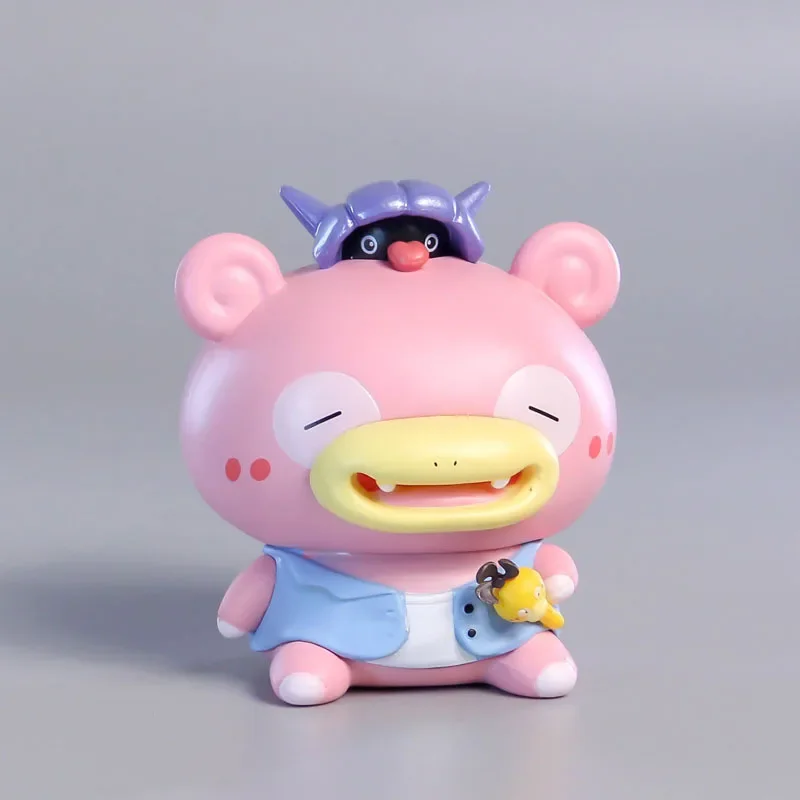 GK Summer Psyduck Figure Doll Pokémon Toy Slowpoke Pajamas Cute Funny Hand Puppet Anime Car Ornament Model Girls Gift Doll