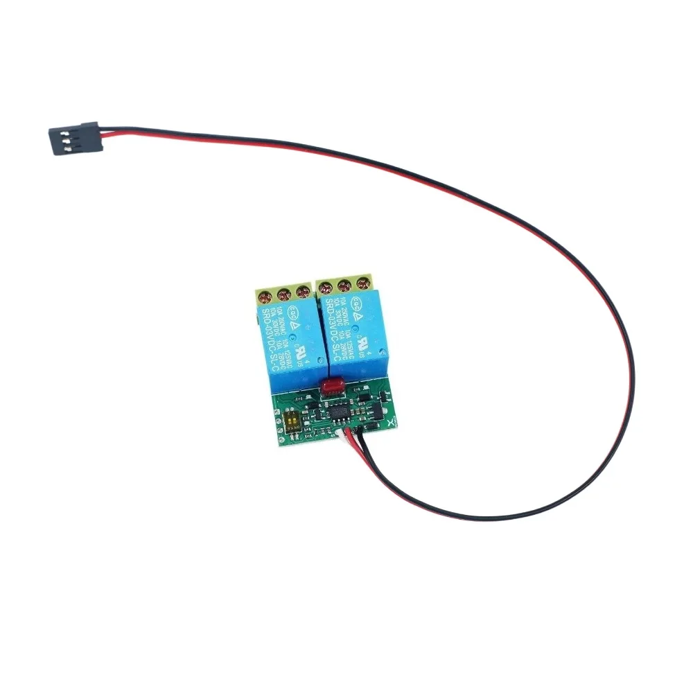 for FORDual Channel RC Relay Module 4 Working Mode PWM Electronic Switch 3.6-12V 250V/15A for RC Car Boat Motor Forward