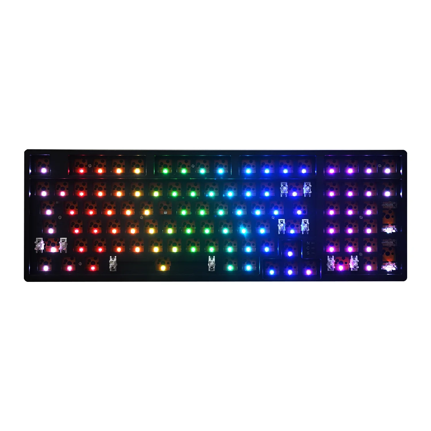 HW98 Gaming Keyboard Custom Barebones Kit Programmable Software, RGB 3/5 Pin Compatiable Hot Swappable Keyboard 98% for Win/Mac