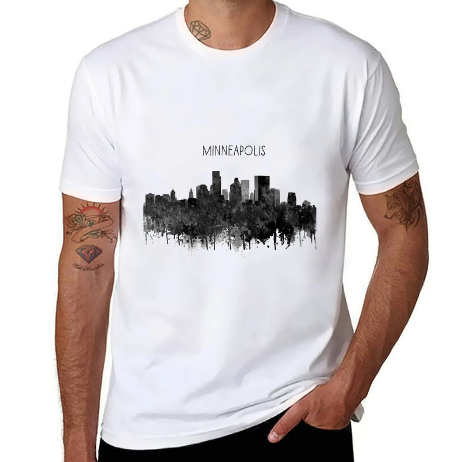 

Minneapolis, Minneapolis skyline, Minneapolis Minnesota T-Shirt anime t shirts for man t shirts for man slim fit T-shirt