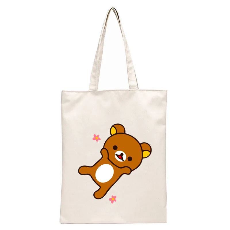 Rilakkuma nuove borse femminili borsa di moda di vendita calda borsa di tela Tote borsa a tracolla Casual da donna borse per la spesa riutilizzabili