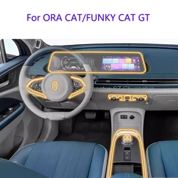 TPU Protective film For ORA CAT/FUNKY CAT GT 2021 2022 2023 Car Interior Center console Transparent Anti-scratch Repair