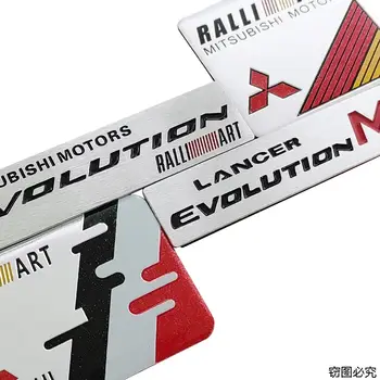 Automobilový emblém z hliníkové slitiny, samolepky na blatníky kufru, odznaky pro Mitsubishi Ralliart ASX Eclipse Galant Mirage Montero L200 EVO 8 nejlepší prodej Znak Mitsubishi Montero - №5