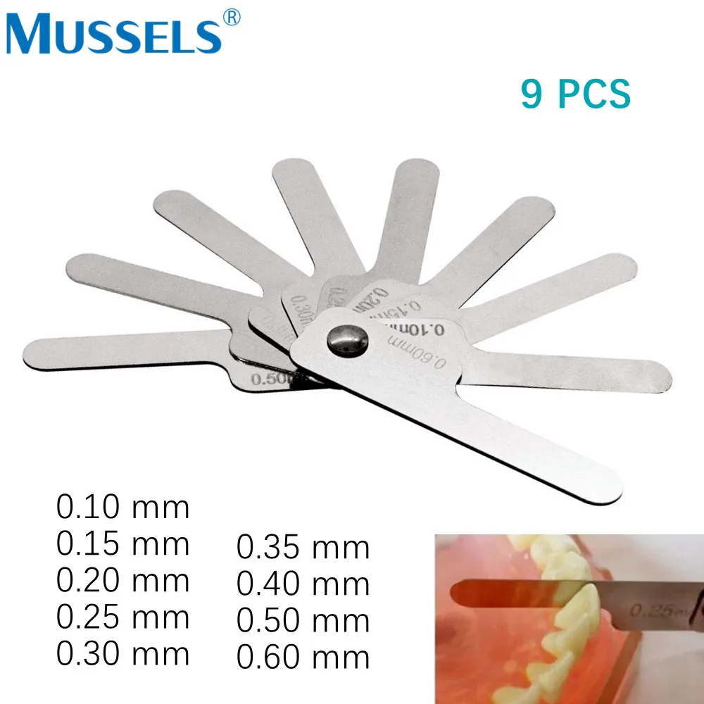 Стоматологический межпроксимальный редукционный калибр, линейка для измерения зазора между зубами, ортодонтический щуп из нержавеющей стали, возвратно-поступательный IPR лабораторный инструмент