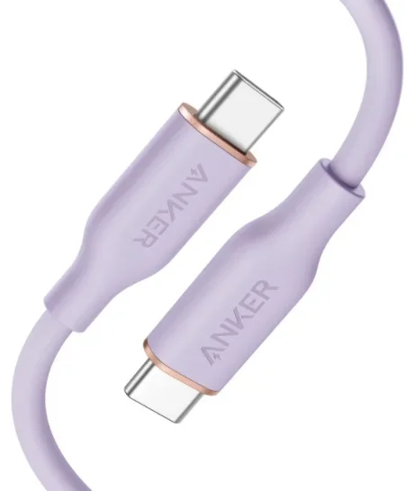 Anker 643 PowerLine III Flow USB C to USB C Cable 100W Fast Charging Silica Gel Cord 3ft 6ft Multiple Lengths image 3
