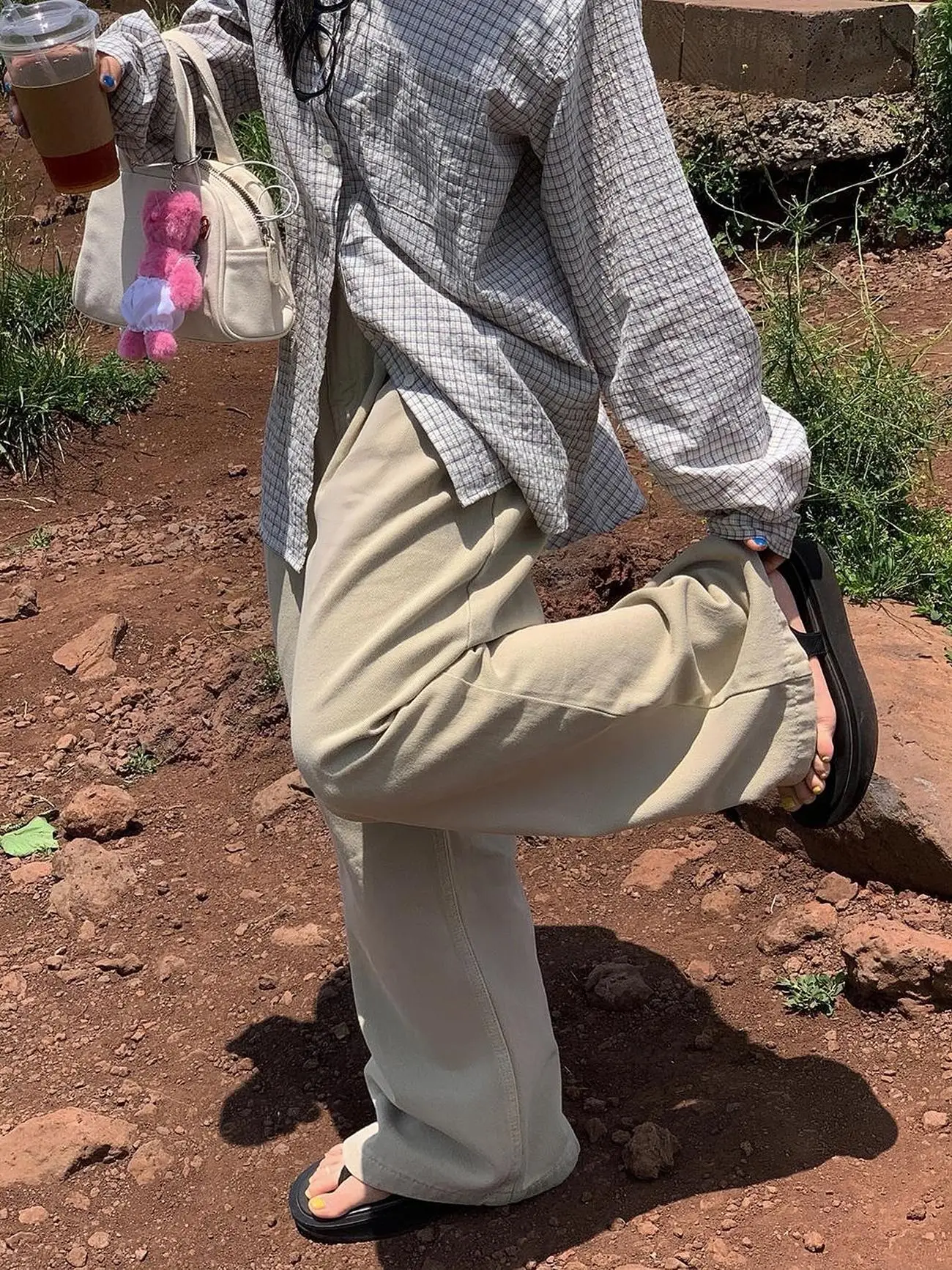 زهر الكرز مادو ريترو مينوري Ins Sle مطوي منقوشة طويلة Sves irt للنساء كسول وفضفاض أبلى