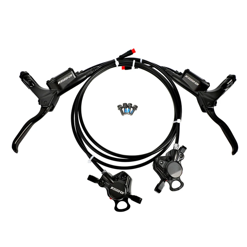 

Комплект гидравлических дисковых тормозов для электрического велосипеда, электровелосипед, отключение уровня тормоза, велосипедные двойные дисковые масляные тормоза