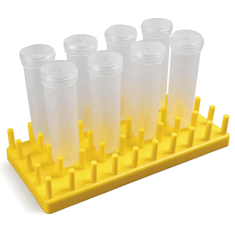 8 قطع من أنابيب الزهور الكبيرة سعة 50 مل مع حامل أرفف لقطع أوراق الحليب والساق والزهور سهلة الاستخدام