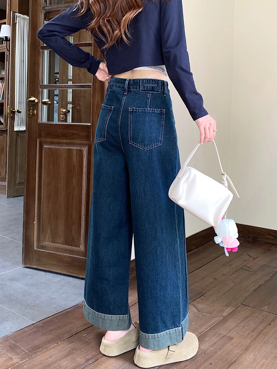 

Широкие брюки для девочек, женские осенние женские вязаные офисные вельветовые удобные базовые простые городские брюки Highstreet Y2K