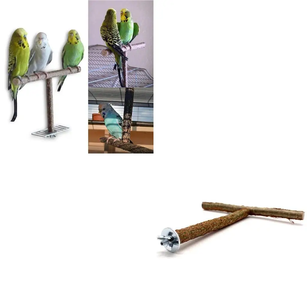 Parrot Natural Perch Bird Stand Grinding Claw Bar for Small Birds
