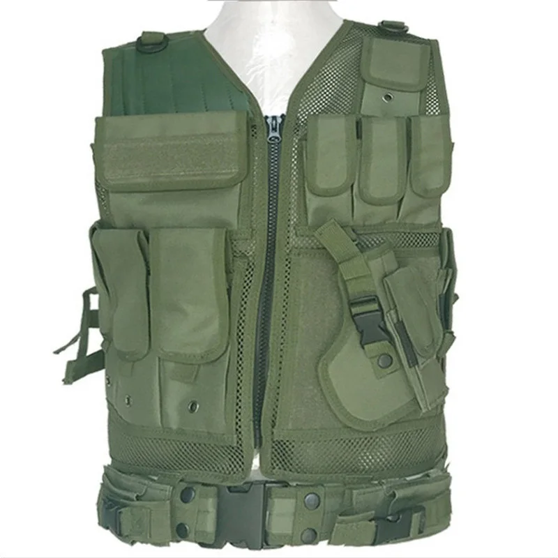 Ngoài trời Chiến Thuật Đa Năng Vest CS Lưới Áo Vest Quân Sự Quạt Bảo Vệ Áo Thiết Bị Airsoft Chiến Đấu Quân Đội Áo Tập