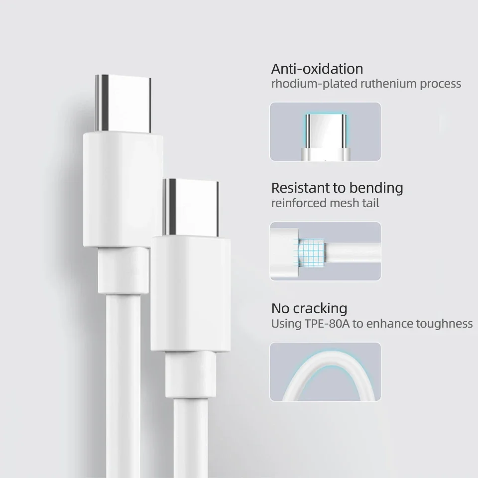 كابل Xiaomi Usb من النوع C 6A 120 وات سلك شحن سريع Usbc إلى Usbc شاحن توربو Xioami 13 12 11 10S Poco F3 X3 Pro Redmi 10X K30