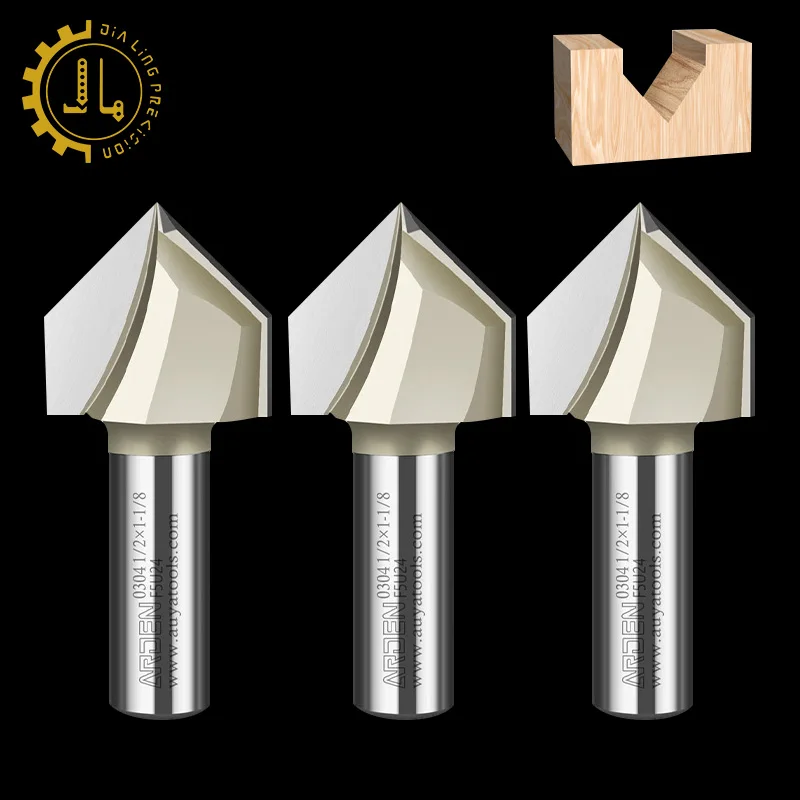 Arden 1pc 3d V Bits Woodworking Tools Router Bit 3d Milling Cutter Shank V Groove Bit 60 90 120 150 Degree Tungsten