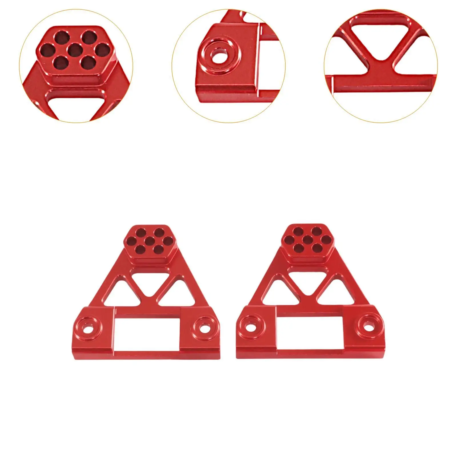 Metal Rear Shock Tower Set Shock Absorber Brackets Heavy Duty RC Car Upgrade Accessories Shock Hoops for 1:12 H12Y H12Y+