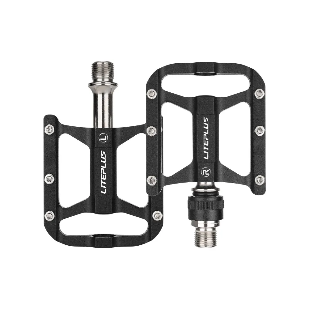

Быстросъемные велосипедные педали Liteplus, двухсторонние нескользящие велосипедные педали из алюминиевого сплава MTB, 3-подшипниковые педали, аксессуары для велоспорта