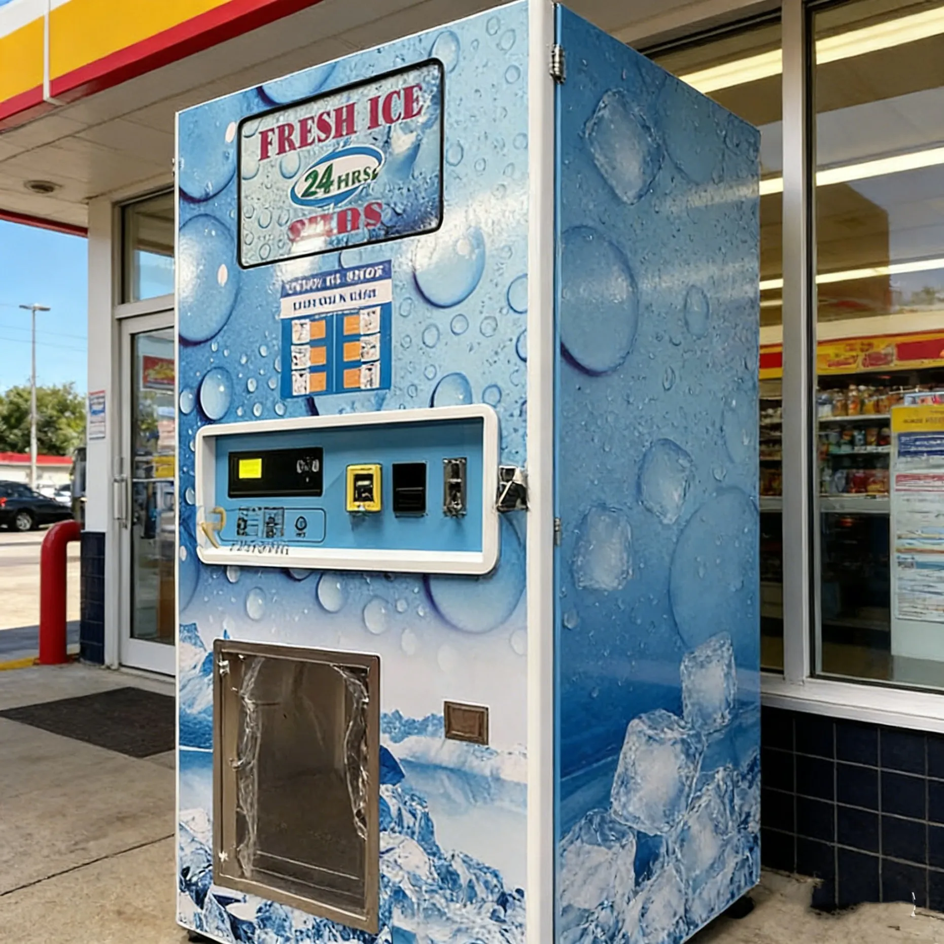 

Customized Ice Vending Machine Electronics Vending Machinery With Sales Custom Color Support