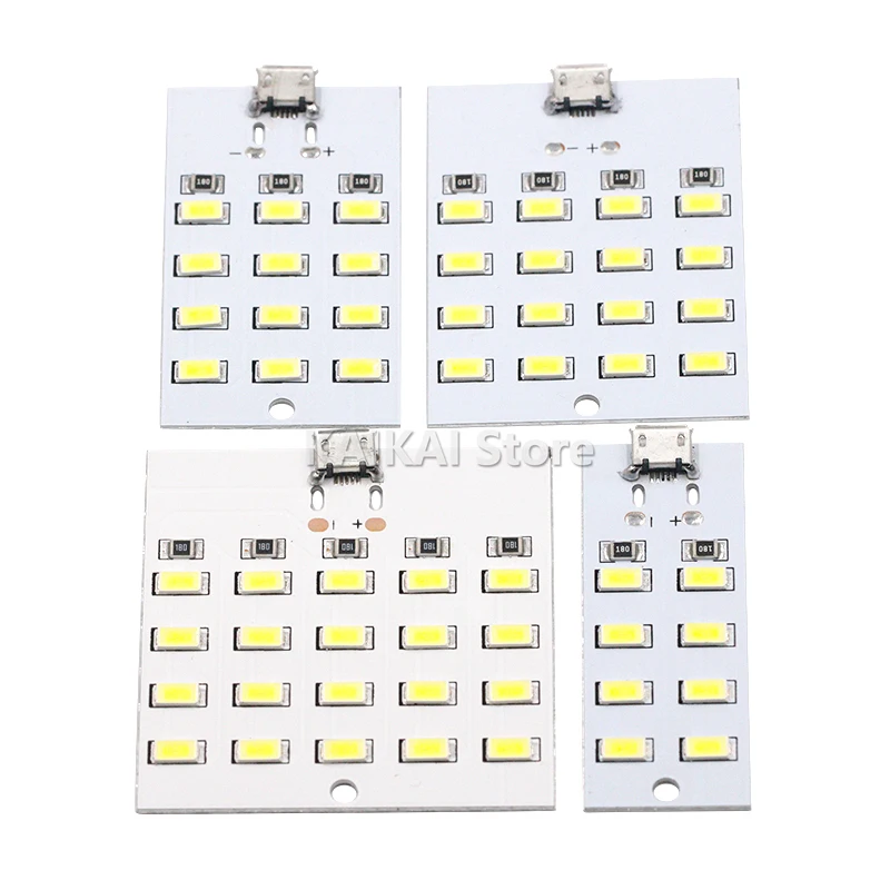 1PCS high quality 5730 smd 5V 430mA~470mA White Mirco Usb 5730 LED lighting panel USB mobile light Emergency light night light