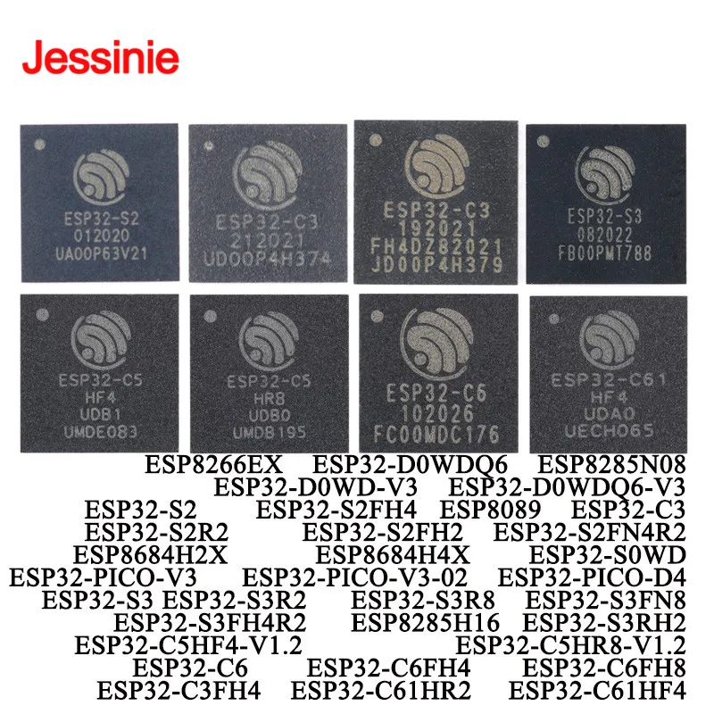 10pcs/1pc ESP32-C6 ESP32-C5 ESP32-C3 ESP32-S3 ESP32-S2 ESP32-PICO-V3 S3R2 S2R2 S3R8 S3FN8 S2FH4 S3RH2 C3FH4 ESP32-D0WD-V3 Chip