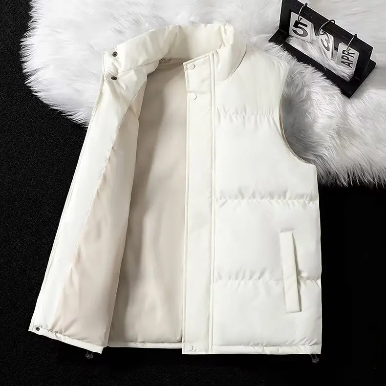 plus Size Women's Cotton Jacket Vest Thickened Fleece Short Outerwear Autumn Winter Fashionable Warm Button up Casual Vest