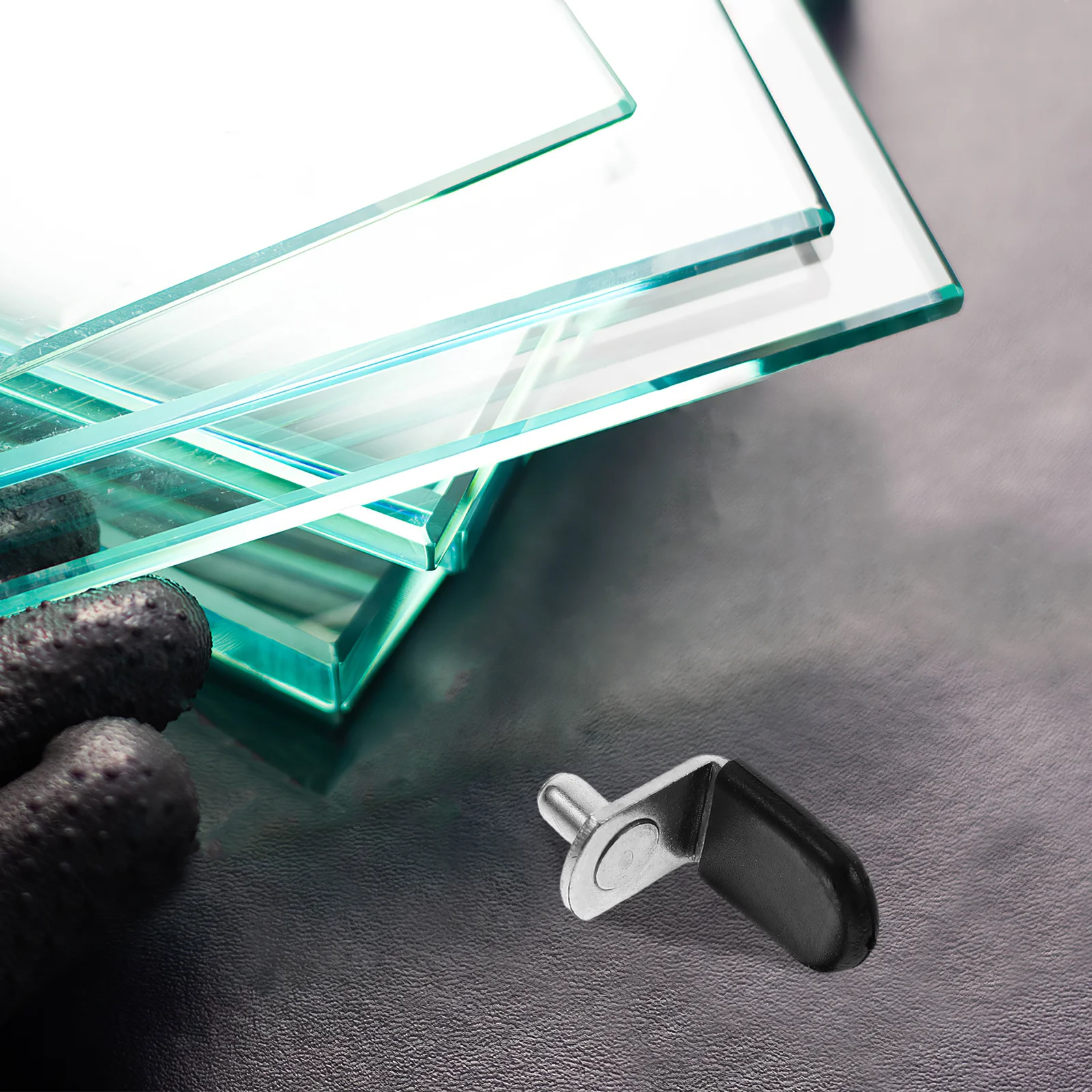 

20Pcs L Shaped Shelf Support Pegs Metal Shelf Brackets Rubber Sleeve Antislip Silent Fit for Kitchen Cabinet Bookcase Furniture