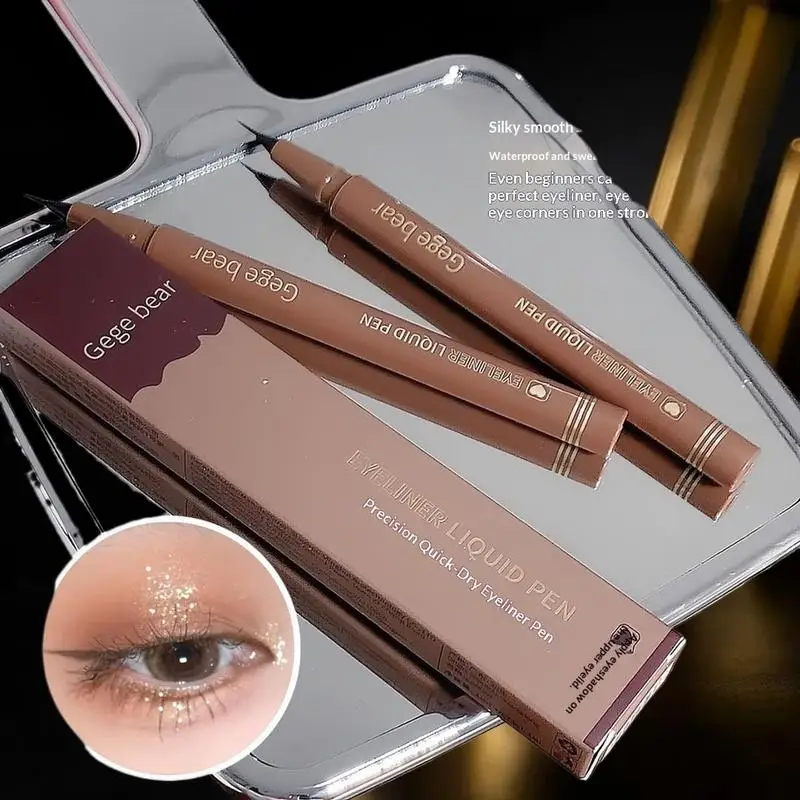Gege bear リキッドアイライナーペン 防水 長持ち 寝蚕アイライナーペンシル 汚れにくい 速乾性 スムーズな乾燥 アイメイク