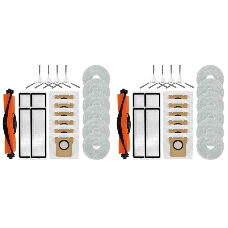 

2Set For Robot Vacuum X20 Plus / X20 + Robot Vacuum Cleaner Main Side Brush Hepa Filter Mop Cloth Dust Bag-AT30