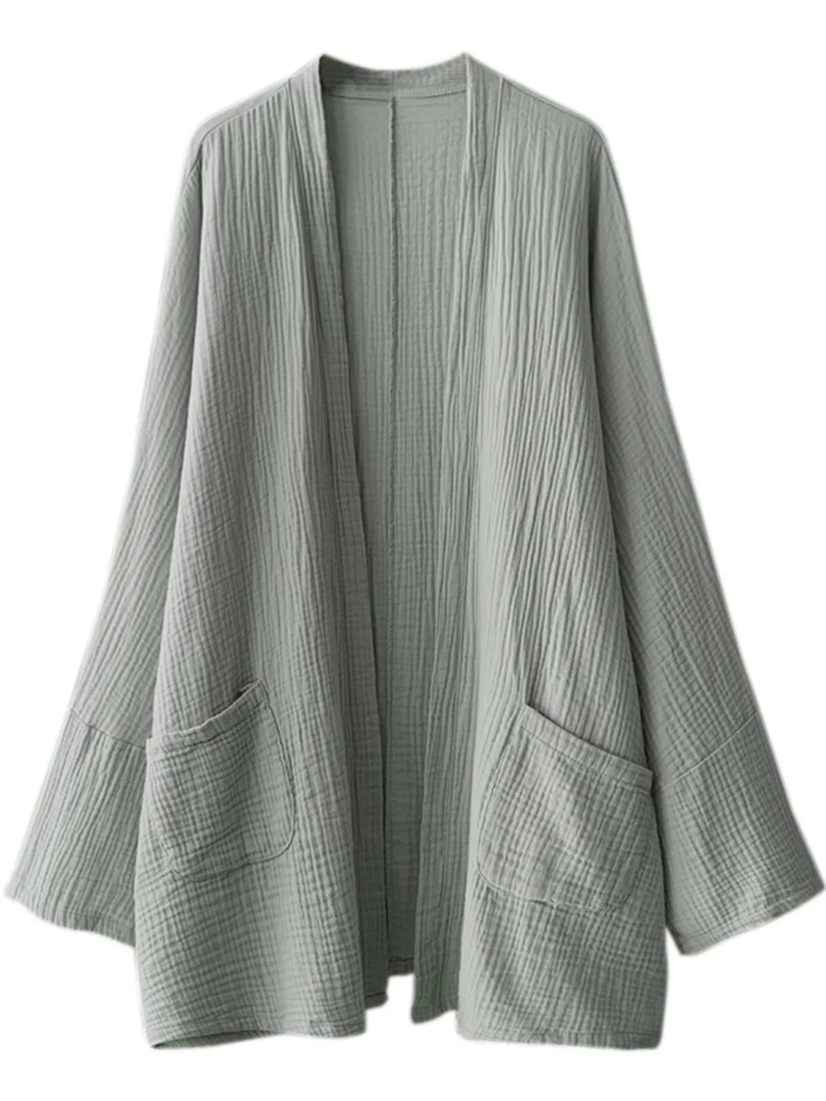 Loose Women's Cotton Linen Open Cardigan Jaet Early Autumn New Chinese Sle Cool Sensation Outerwear Zen Clothes Top