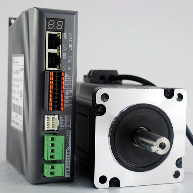 

Шаговый двигатель LICHUAN Ethercat 1,8 градуса, 8 Нм, 6 А, NEMA34, 2-фазный шаговый двигатель с замкнутым контуром и драйвером LC86H2114 + CL3-E86H