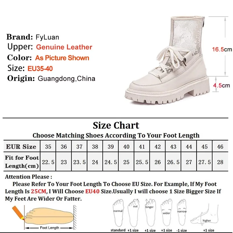جديد جلد طبيعي شبكة النساء أحذية بوت قصيرة موضة تنفس صافي الأحذية الدانتيل يصل سميكة سوليد حذاء من الجلد الخلفي سستة الخريف الأحذية