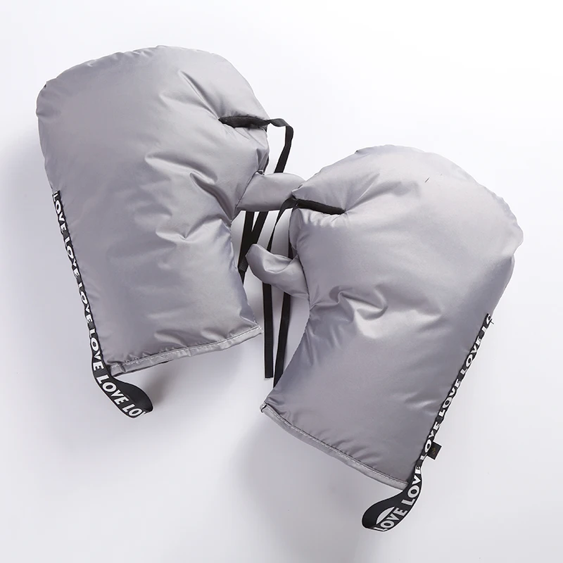 1 par de guantes a prueba de viento y lluvia para invierno, mangos de manillar cálidos para motocicleta, Scooter, bicicleta