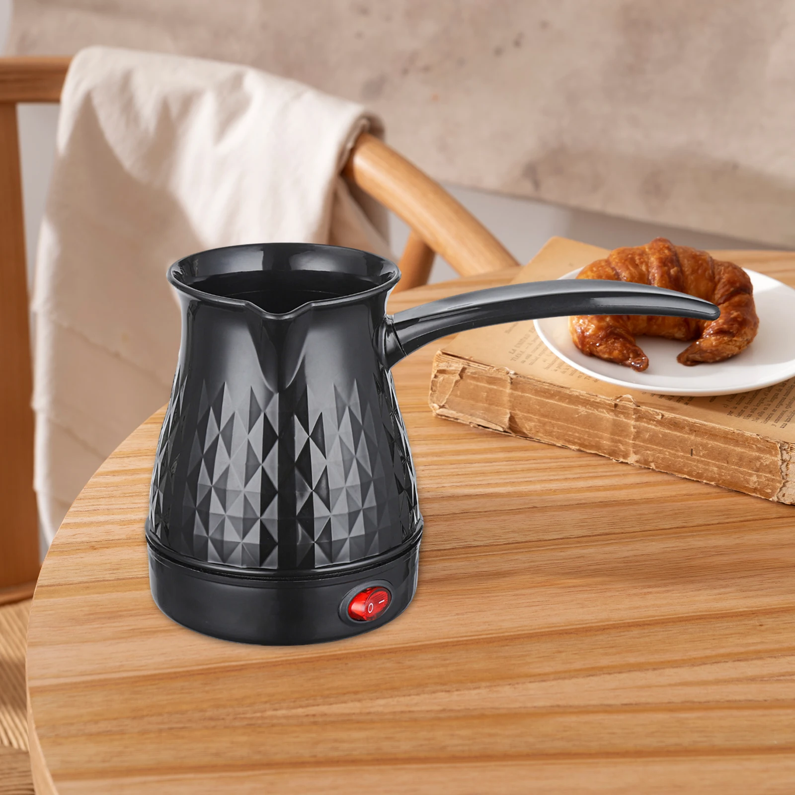 

for Home Cappuccino Latte Cafe Kitchen Restaurant 600W Electric Water Kettle Coffee Pot Fast Brewing Multipurpose with Handle