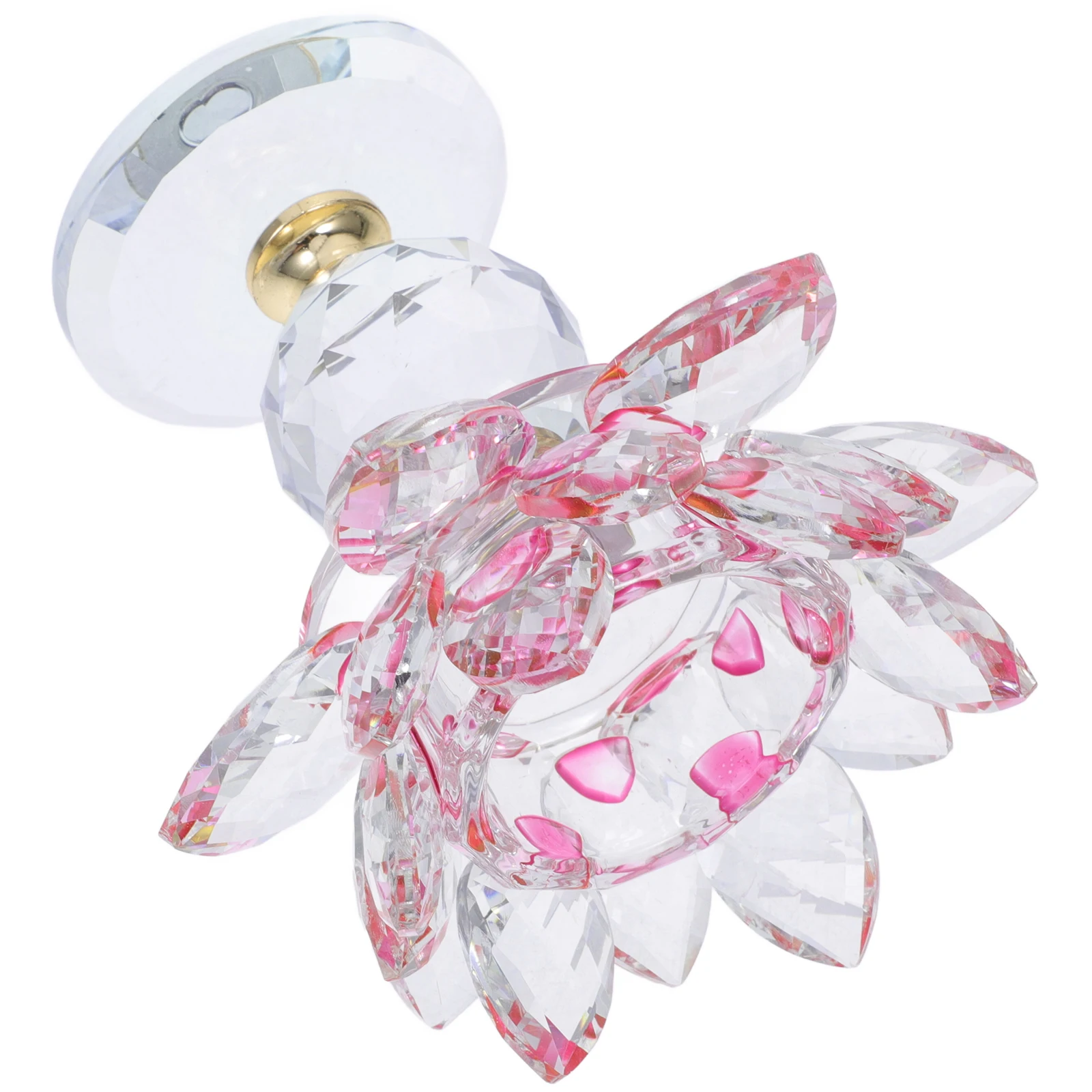 

Crystal Lotus Tea Light Holder Delicate Buddhist Candlestick Lotus Shaped Holder Decorative Home Altar Stand