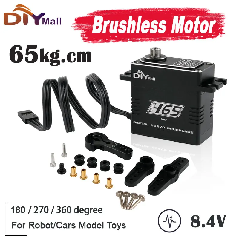 

H65 Titan Force 65KG Brushless Digital Servo Steel Gear 8.4V IP67 Waterproof Beast Fo Robot/Cars Model Toys