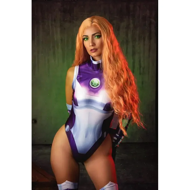 cyanime-ティーンタイタンズ-スターファイア-ジャンプスーツ-コスプレ衣装-スーパーヒーロー-ボディスーツ-コリアンドール-コスプレ-ハロウィンコスチューム-小道具-ゼンタイ-キャットスーツ