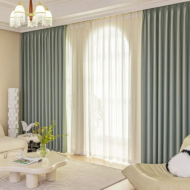 NH5006High light-blocking curtains with the same color and texture on both sides