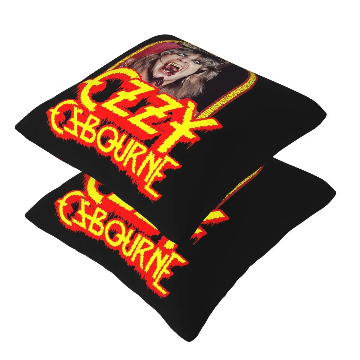 Ozzy Osbourne Merch Prince Of Darkness 2 قطعة غطاء وسادة مربع غطاء وسادة مريح رمي وسادة لغرفة المعيشة المنزلية
