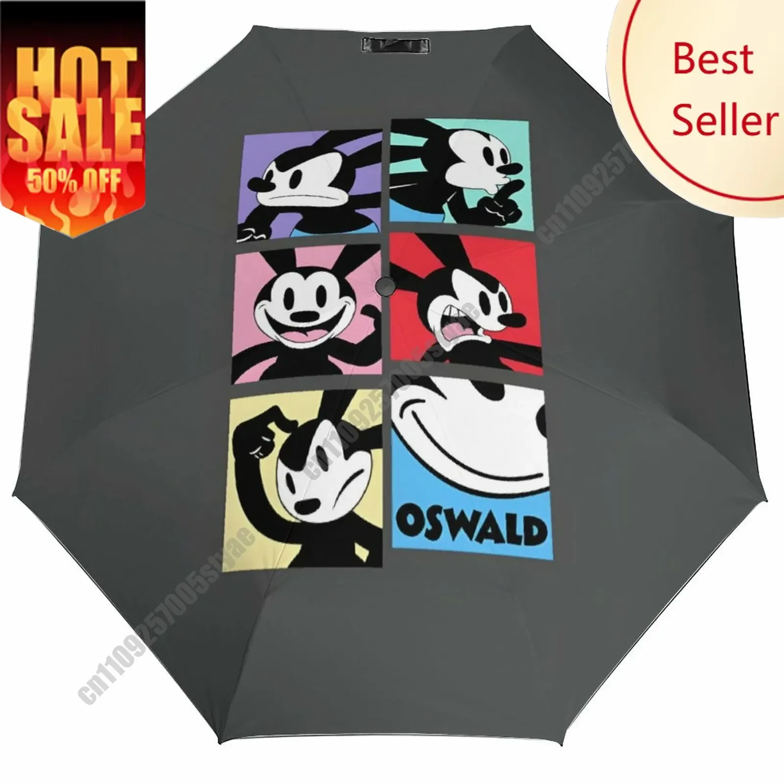 

Oswald Umbrella Disney Cartoon 3 Fold Auto Suitable Both Sunny Rainy Days Decoration Gifts Decor Custom Umbrella
