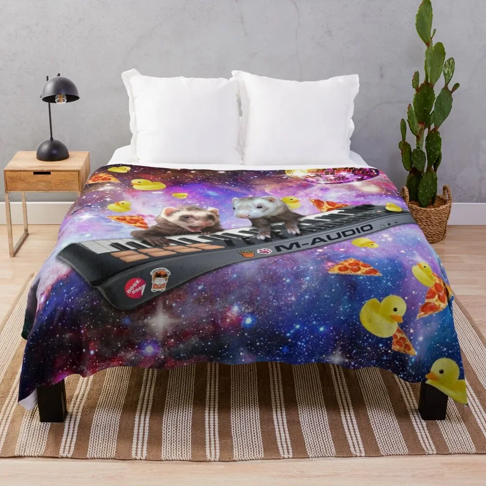 

Galaxy Disco Ferrets Throw Blanket Warm Comfortable Blanket for Office Napping