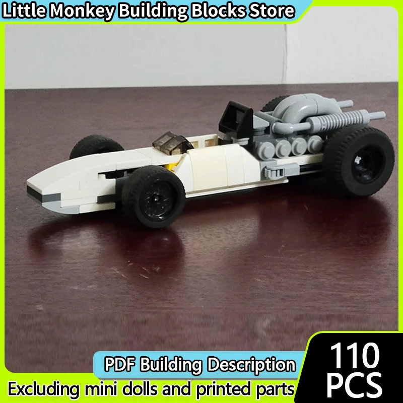 

Модель городской автомобиль MOC, строительные кирпичи F1-67, одноместный гоночный автомобиль, модульная технология, детские праздничные подарки, сборка игрушек, костюм