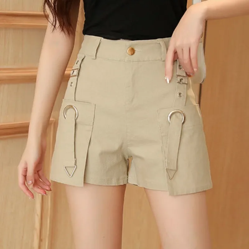 Bequeme Jeansshorts mit lockeren Knöpfen für Damen, Y2k-Harajuku-Jorts, Outdoor-XL-Designer zum Tragen, neu im Großhandel, kurze Jeanshosen für Damen