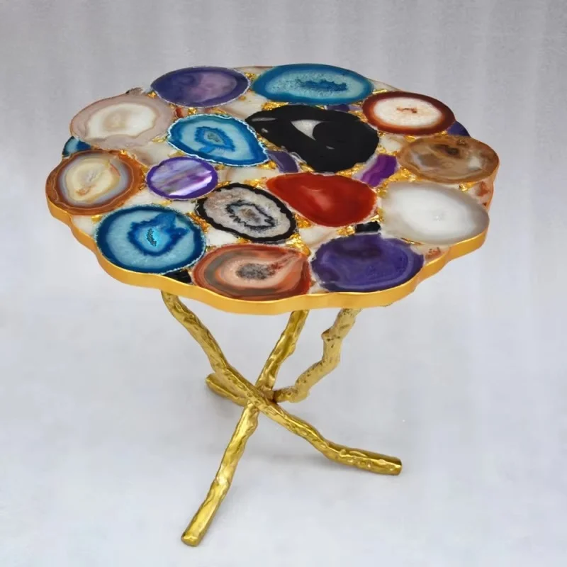 Customized natural color agate desktop home decoration