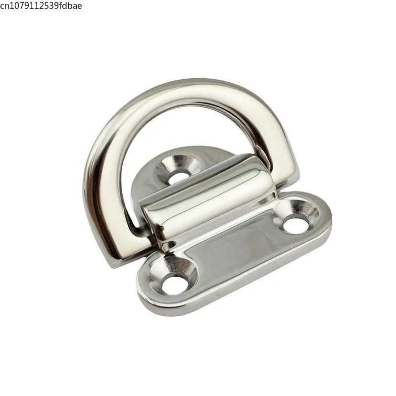 Stainless Steel 316D Buckle Yacht Anchor Rope Fixing Ring Marine Land Use RV D-shaped Connecting Ring Hanging Ring