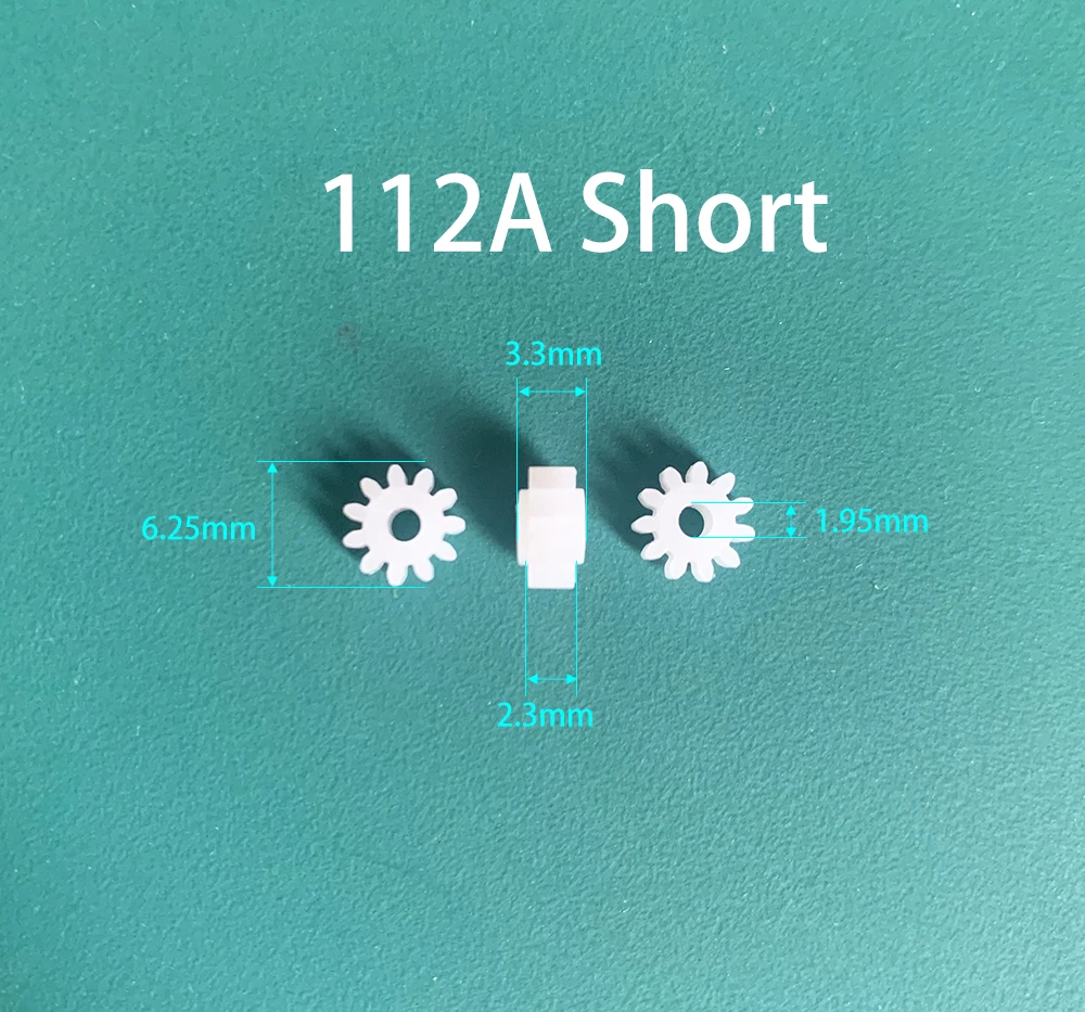 모듈러스 0.5 단층 플라스틱 기어, 톱니 디스크, 장난감 액세서리, 가방 당 100 개, 7 개, 8 개, 9 개, 10/11 개