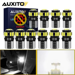 AUXITO 10/8/6/4/2Pcs Canbus T10 W5W LED Car Interior Light Bulbs 5W5 194 LED Reading Dome Lamp Marker Wedge License Plate Lights