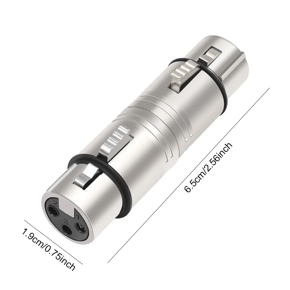 Adattatore linea microfono XLR da 3 pin a 3 pin Adattatore XLR Convertitore estensione canna microfono per mixer stereo microfono