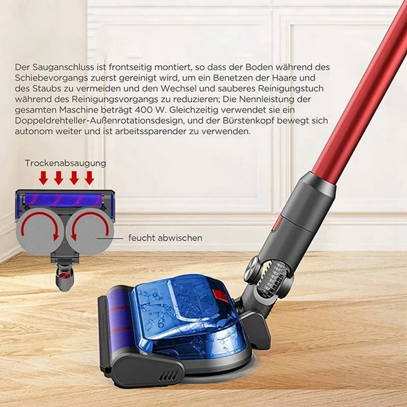 Attachment Mop Suction Electric Mop With Lock And Mop For Dyson V15 V11 V10 V8 V7 Vacuum Cleaner(With Water Bottle)